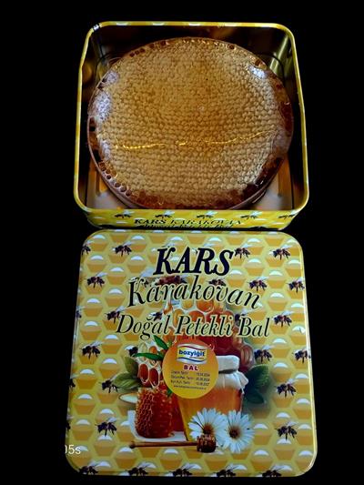 BOZYİĞİT KARS DOĞAL PETEKLİ KARAKOVAN BALI NET 1500 GR TENEKE