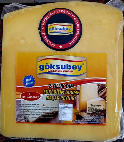 GÖKSUBEY GURME ESKİ KAŞAR 2 YILLIK DİLİM VAKUM 1 KG
