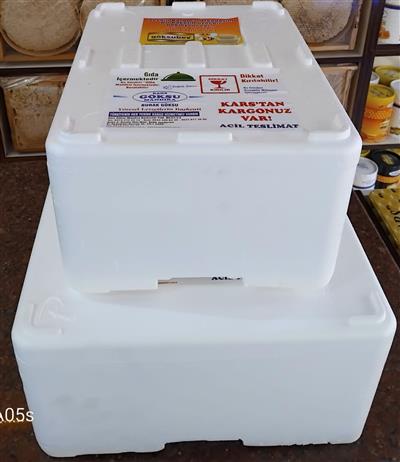 SOĞUK ZİNCİR KÖPÜK KUTU +1 adet buz aküsü 5 kg Ağırlık için 125 tl