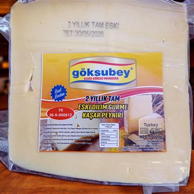 GÖKSUBEY GURME ESKİ KAŞAR 2 YILLIK DİLİM VAKUM 1 KG